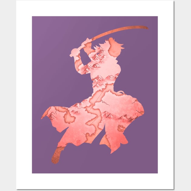 Hinata: Wild Samurai Wall Art by Raven's Secret Shop